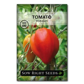 Sow Right Seeds - Oxheart Pink Tomato Seed for Planting - Non-GMO Heirloom Packet with Instructions to Plant a Home Vegetable Garden - Large Slicer, Pink Skin and Heart Shape - Indeterminate