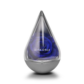 ROSEONLY Preserved Flower Destiny Rose Tumbler Drop Shaped Tumbler Infinity Rose Birthday Gift Valentine's Day Christmas Mother's Day Anniversary (Blue)