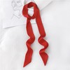 GUZOSJO Solid Color Long Neckerchief Pure Skinny Scarf Necktie Handbag