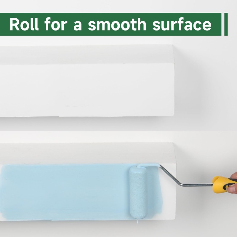 VOOMEY Mini Paint Roller,Small Paint Roller,4-Inch Foam Paint Roller with