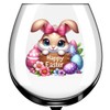 x12 Rabbit Easter Bunny Happy Easter Glass Vinyl Decal Stickers