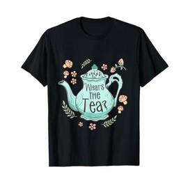 Wowsome! Cottagecore Teapot Tea Lovers Unisex Black Small Classic Fit T-Shirt