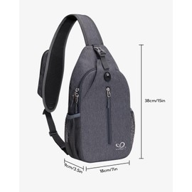 Waterfly Body Bag, One Shoulder Bag, Crossbody Bag, Large Capacity, Waterproof, Lightweight, Comes with Earphone Holes, Includes Shoulder Bottle, Includes Water Bottle Pouch, Sports, Outdoors, Cycling