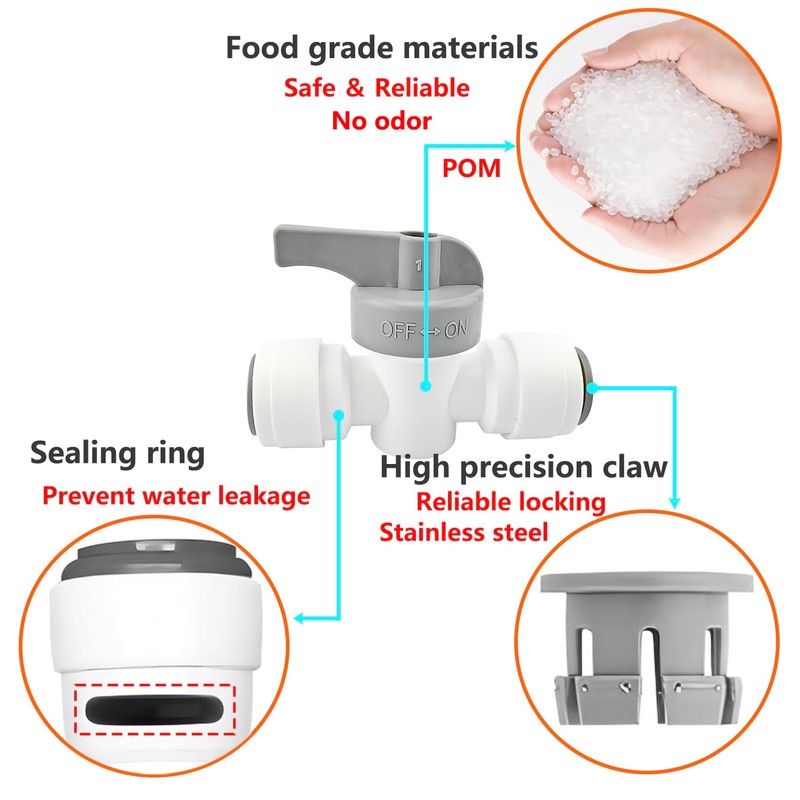 Qrity 1 x Valves Taps, 3/8 Inch Inline Tap/Shut-off Valve/Insulating