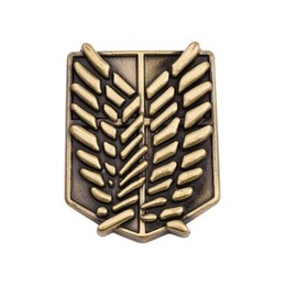Patch Nation Shingeki No Kyojin Attack Titan Recon Corps Bronze Cosplay Metal Button Badge Pin Brooch Pin
