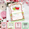 Christmas Cupcake Red and Green December Birthday Party Invitations, 20