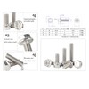 LBY - 10 tornillos hexagonales de brida de 5/16-18 x