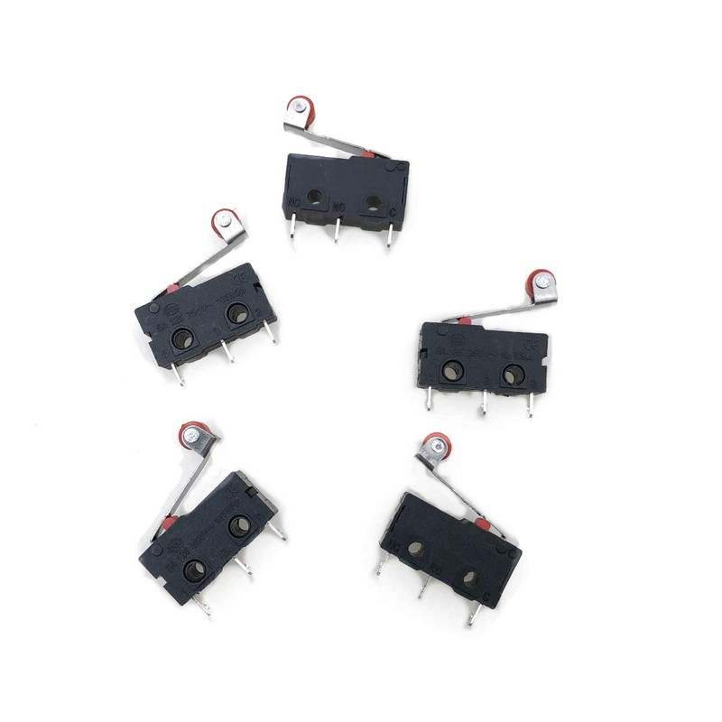 JZK 15 x Mini micro switch momentary hinge metal roller