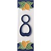 Italian Ceramic Numbers & Letters, Lemon Design - 10cm x