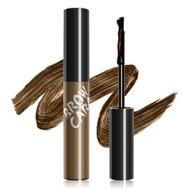 Peel Off Brow Gel Waterproof, Eyebrow Gel with Eyebrow Stencils for Long-Lasting & Fuller Looking Brows, 1 Pack (Light Brown)