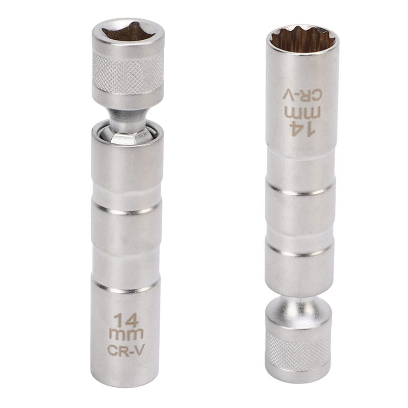 Magnetic Swivel Spark Plug Socket, Chrome Vanadium Alloy Steel 3/8in