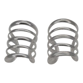 Touch Jewellery 925 Sterling Silver Ear Cuff Five Band Pair