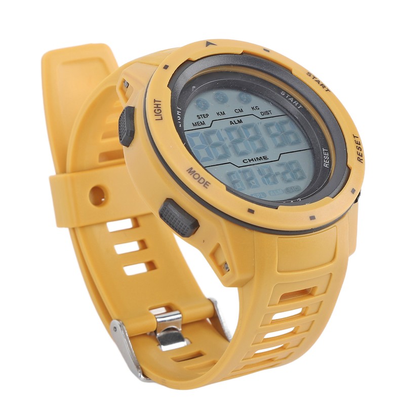 Men Sport Digital Chronograph Rubber Strap Watch Waterproof Outdoor Sporty