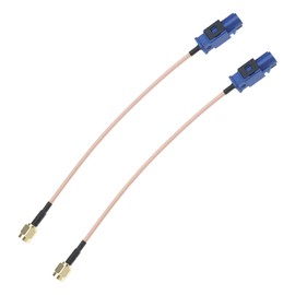 VGOL 2PCS Car GPS Antenna Adapter Cable SMA Male to Fakra C Male RG-316 Coaxial Cable for Trunk Car Stereo Head Unit GPS Navigation Receiver System 17cm