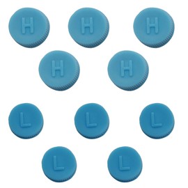 10PCS Car A/C Valve Core Cap, AC Refrigerant Port Cap, Air Conditioning Service AC System Charging Port Caps, Low Side and High Side Auto Air Conditioning Repair Parts