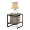 Furinno FM19122GYW Camnus Modern Living 2-Tier End Table, French Oak