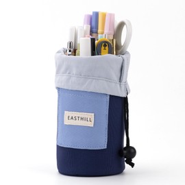 EASTHILL Desk Organizer Pencil Holders Pen Case Pouch for Girls Home School and Office Supplies-Navy