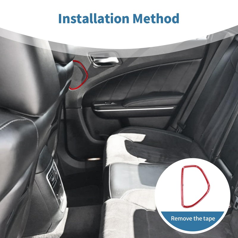 PDKLIN for Charger Rear Door Speaker Trim Cover Ring for