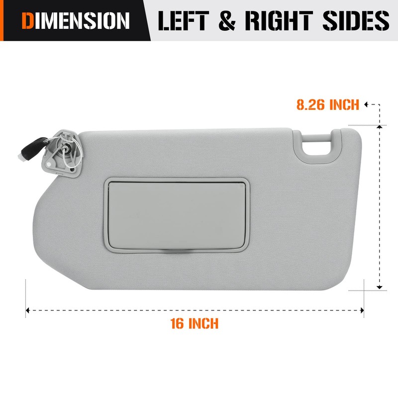 Left & Right Sun Visor with Light for 2013-2018 Nissan