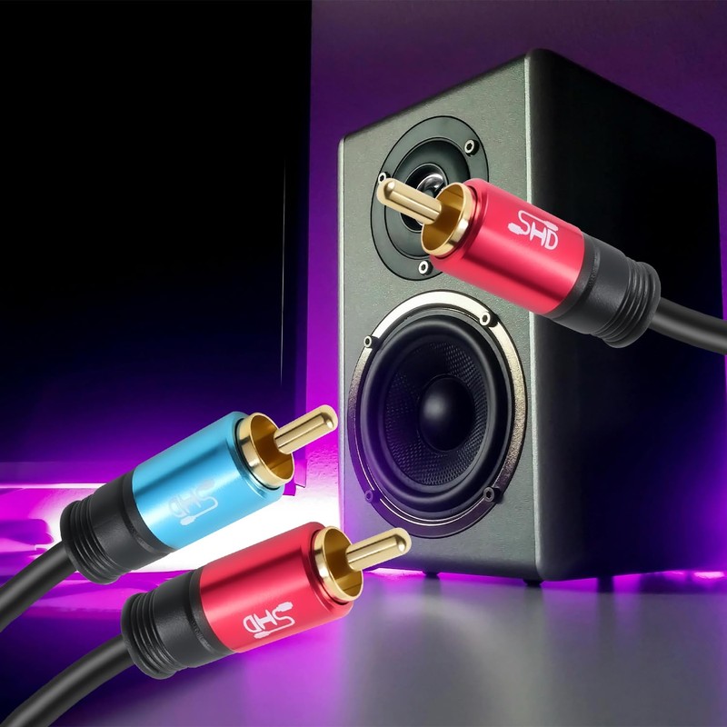 SHD RCA to 2RCA Subwoofer Cable Audio Cable 2RCA to