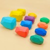 Kayzyue Wooden Stacking Rocks Building Blocks Set, 36 Pcs Montessori