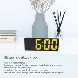 Wecker, Großes Display, Digitaler Wecker für Schlafzimmer, USB- oder Batteriebetrieben, Kleine Nachttisch-Schreibtisch-Regal-Digitaluhr mit Temperaturanzeige für Schlafzimmer, Büro