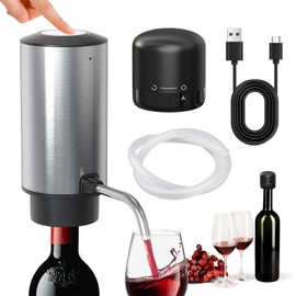 Elektrischer Wein Dekanter,Wiederaufladbarer Weinspender,Elektrischer Weinbelüfter mit Abschließbarem Weinstopper,Elektrischer Weinausgießer,Elektrischer Weinspender für Weinliebhaber Zuhause Party