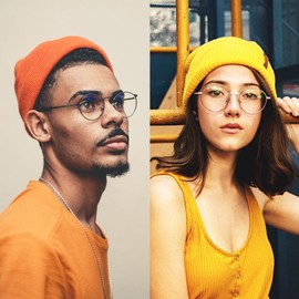 Joopin Blue Light Filter Glasses Women Without Prescription Anti-Blue Light Glasses Men Computer Glasses Gaming Glasses Bluelight Filter Glasses with Metal Frame, Rose Gold Metal