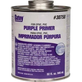 Oatey 30758 32 oz All Purpose Primer/Cleaner Purple, Use with PVC & CPVC