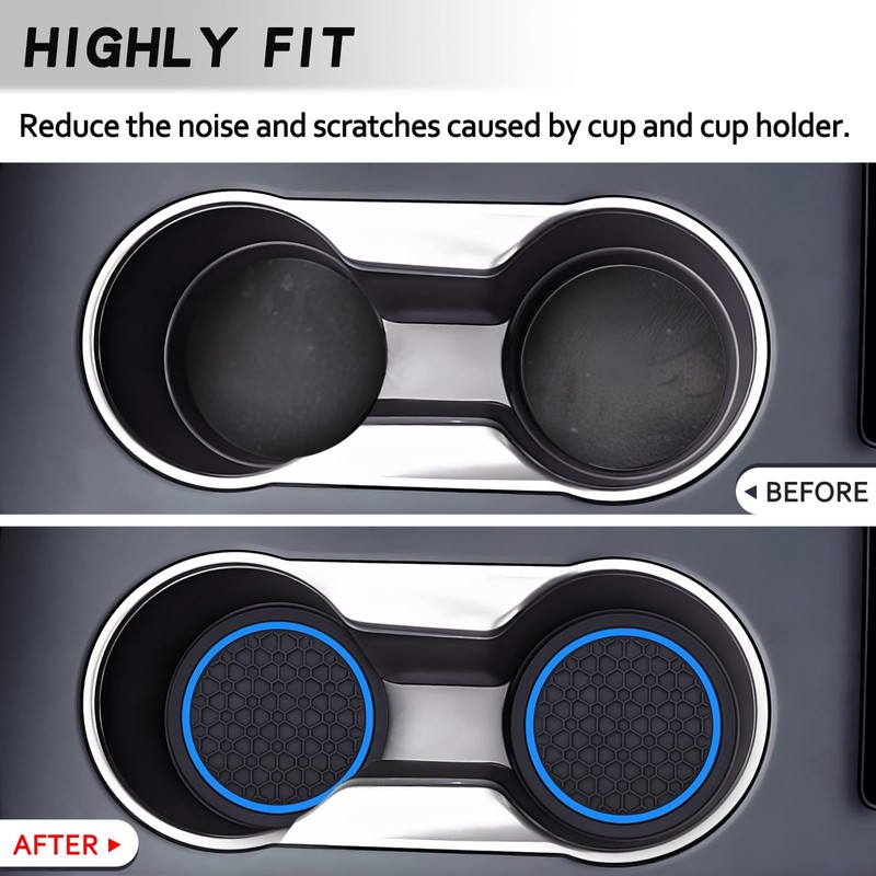 Auprite Car Cup Coasters, 2 Pack 2.77 Inch Universal Auto