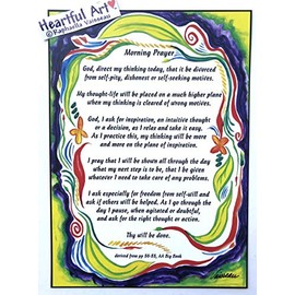 Morning Prayer AA 11th Step Prayer poster - Heartful Art by Raphaella Vaisseau