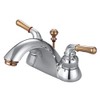 Kingston Brass KB2624 Naples 4-Inch Centerset Lavatory Faucet, Polished Chrome