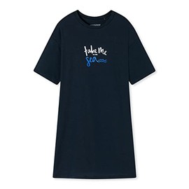 Schiesser Girls' Nightdress - 100% Organic Cotton - Size 140 to 176, Dark Blue_178967
