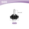 sourcing map 6Pcs M8 x 25mm Star Knobs, Plastic Hex