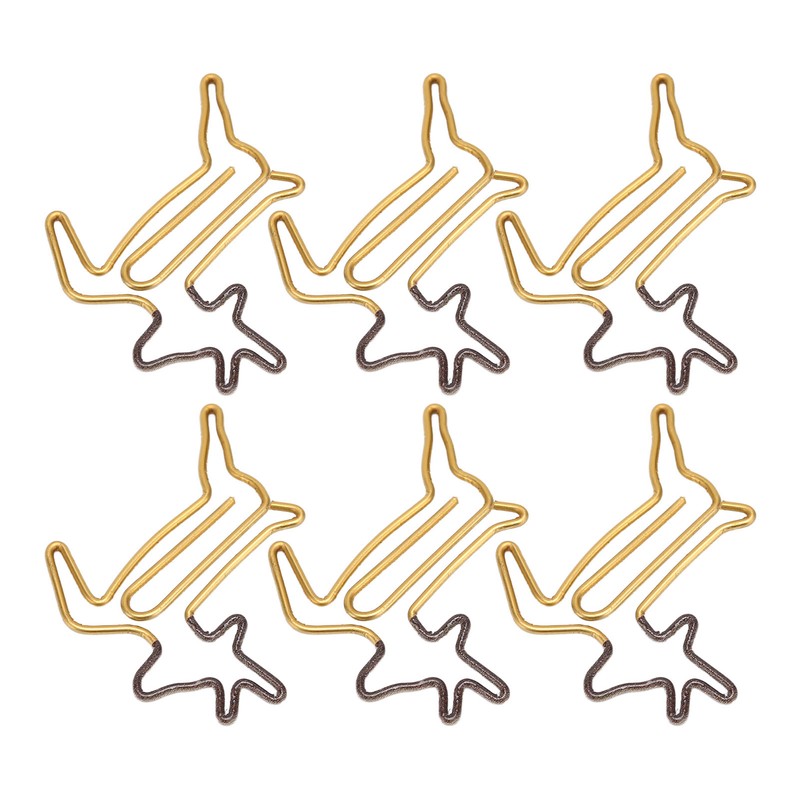 100pcs Shaped Paper Clips Deer Shape Metal Portable Office Clips