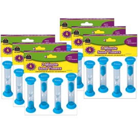 Teacher Created Resources Sand Timers, Small, 2 Minute, 4 Per Pack, 6 Packs