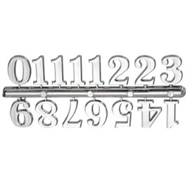 sourcing map 1 Set Clock Numbers, Arabic Clock Numbers Kit Parts Digital Making Kits Replacement for Living Bed Room Home Decor, Silver