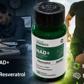 Nad+ Resveratrol 900 Mg Cápsulas Para Mujer Y Hombre
