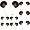 SIOTMERA 8 Pack Bear Ears Headband Black, Cute Care Movable