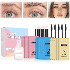 Eyebrow Lamination Kit,Professional Brow Lift Kit,DIY Eye Brow Lift Eyebrow Shaping Kit for 3D Natural Fuller Thicker Wild Eyebrows, Easy to Use Long Lasting Results for 6 Weeks