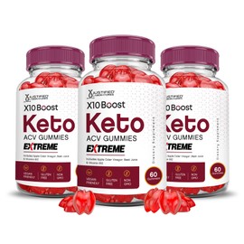 Justified Laboratories (3 Pack) X10 Boost Keto ACV Gummies Extreme 2000MG X 10 Boost Keto Gummies Apple Cider Vinegar Formulated with Pomegranate Beet Juice Powder B12 Vegan Non GMO 180 Gummys