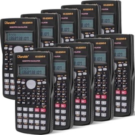 Flutesan Calculadora científica de ingeniería de 2 líneas, calculadora matemática con función a granel, pantalla grande para estudiantes, profesores, 