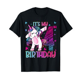 4 Year Old Unicorn Dabbing 4th Birthday Girl Unicorn Party T-Shirt