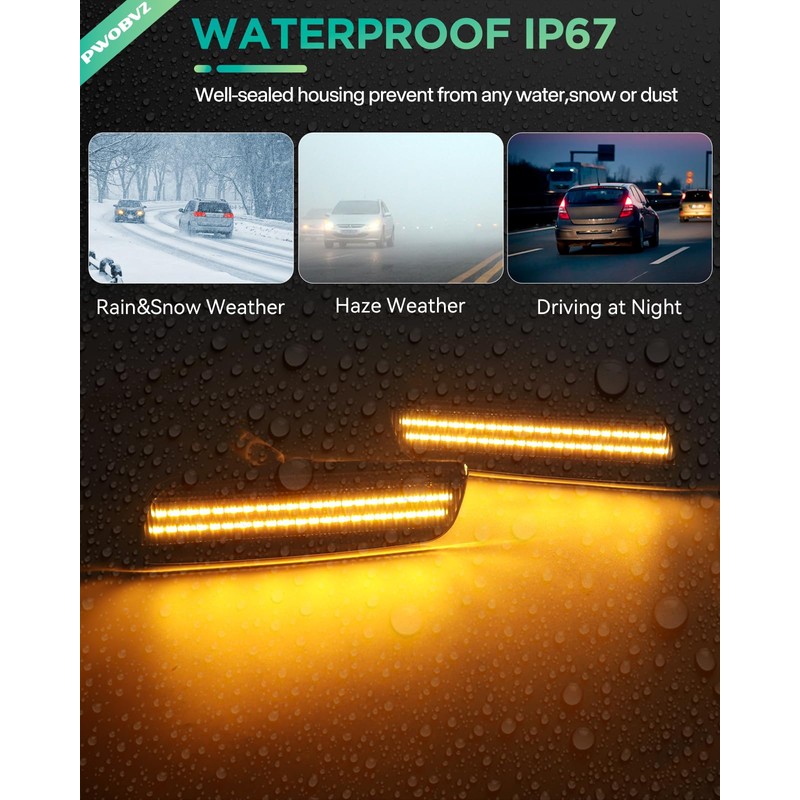 PWOBVZ Amber Led Side Marker Lights for Lexus IS300 LS400