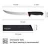 BOLEXINO 10-inch Curved Breaking Knife W/Sheath & SoftGrip Handle, Sharp