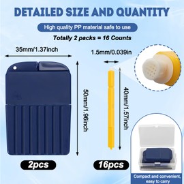 Pack of 16 Hearing Aid Filters, Replacement Wax Filter, Cerumen Filter for Hearing Aids, Hearing Aid Accessories, 1.5 mm, Replacement Parts Accessories, Cleaning Tool for Ear Replacement Parts,