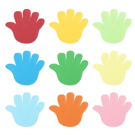 PATIKIL Bulletin Cutouts Paper, 54 Pcs Handprint Shaped Bulletin Board Paper Cut Outs Decorations for Classroom DIY Crafts Projects Party Supplies, Multicolored