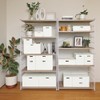 JEJ Astage Storage Box, Calo Cube, Vertical Half, Dark Brown,