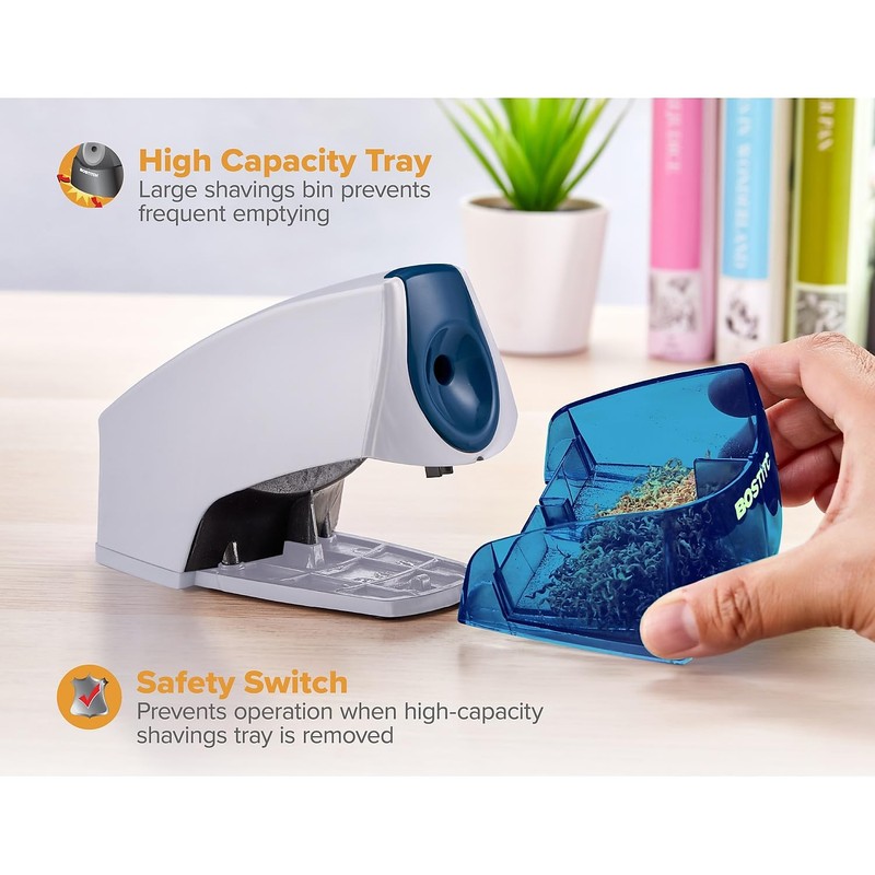 Bostitch Office Electric Pencil Sharpener, Heavy Duty Powerful Stall-Free Motor,