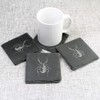 4 x 'Stag Beetle' 10cm Square Slate Coasters (CR00221820)